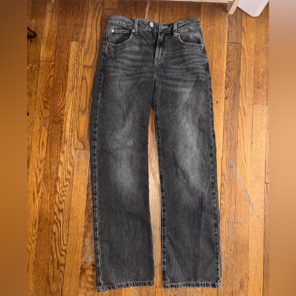 Garage Womens Charcoal Straight Jeans